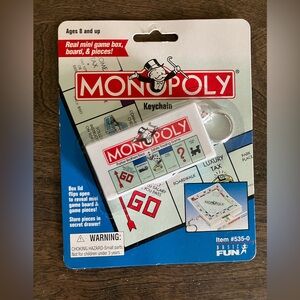 Basic Fun 90s New in package Keychain Monopoly game